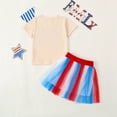 thumbnail image 3 of Toddler Baby Girl 4th of July Outfit American Flag T-Shirt And Tulle Tutu Skirts Set Kids Fourth Of July Dress Summer Clothes, 3 of 7