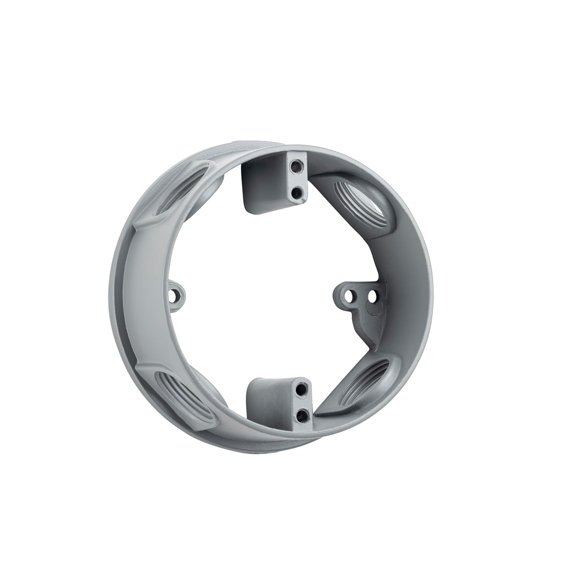 Anillo de extensión Sealproof para caja redonda de 4" con 4 orificios de 1/2"
