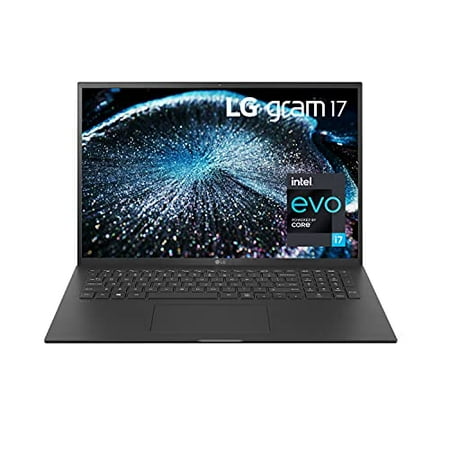 LG Gram 17Z90P Laptop 17" IPS Ultra-Lightweight, (2560 x 1600), Intel Evo 11th gen Core i7, 16GB RAM, 1TB SSD, Upgradeable Windows 10 Home, Alexa Built-in, 2X USB-C, HDMI, USB-A - Black