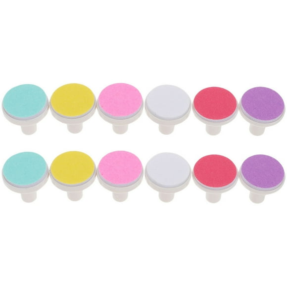 FRCOLOR Tampons de Lime à Ongles pour Bébé Tampons de Lime à Ongles pour Tondeuse Remplacement Papier Abrasif Plastique Couleur Assortie Sûr et Efficace 12 Pcs,0.79"X0.79"X0.79 Pouces