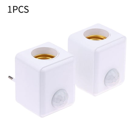 EHJRE Infrared Sensing Lamp Base,PIR Motion Sensing Light Base Garage E27 Light Bulb Holder Bulb Base for Basement Laundry Room