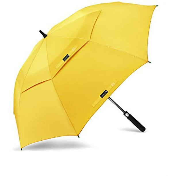 ZOMAKE Extra Large Golf Umbrella 68 Inch - Grand Parapluie de Golf Automatic  Open Double Canopy Vented Oversize Men's Golf Umbrellas for Rain Windproof  Stick Umbrellas(Yellow) 