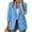 Light blue, variant on Yigetop Blazers for Women Business Casual, Ladies' Button Down Solid Color Cardigan Small Suit with Pockets and Three Quarter Sleeves 3/4 Sleeve Blazer for Women Beige 2XL