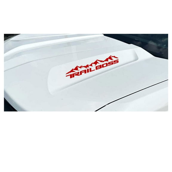 Chevy Colorado Red Mountain Trail Boss Lettering Hood Decals 2023-2025 Set of 2 GM Licensed