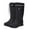 Black, variant on Women Waterproof Rain Boots for Outdoor Work Long Boots for Women Wide Calf Winter Warm Fleece Shoes