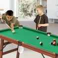 thumbnail image 3 of Patiojoy Portable Pool Table Game Pool Table for Kids & Adults w/ 16 Balls A Triangle 2 Chalks 2 Cue Sticks A Brush & Adjustable Foot Pads, 3 of 10