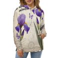 thumbnail image 4 of Purple Iris Butterflies Love-1 Men's Women New Sweatshirt Hoodie Men's Plus Size Sweatshirt Hooded Sweatshirt 3d Printed Street Men's Cloth, 4 of 6