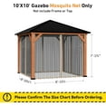 thumbnail image 2 of Modern Shade 10'×10' 4-Panel Universal Gazebo Sidewalls, Privacy Curtains and Mosquito Netting Combo, Khaki, 2 of 6
