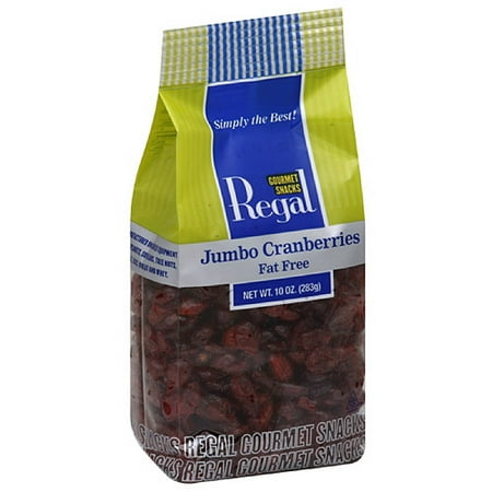 Regal Gourmet Snacks Jumbo Cranberries, 10 oz (Pack of 8)
