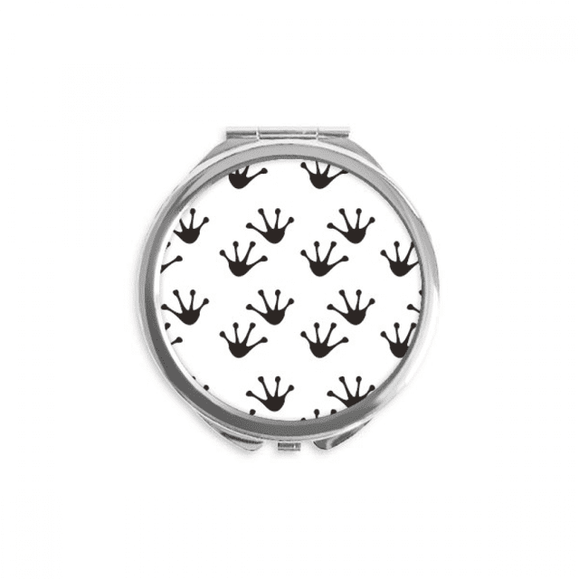 Frog Empreintes Contour Animal Protéger Animal Main Miroir Compact Rond Portable Poche Verre