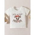 thumbnail image 4 of TheFound Kids Girls Summer Outfits Cow Head Print Short Sleeve T-shirt and Cow Pattern Flare Pants Set, 4 of 9