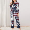 thumbnail image 2 of Fotbe Mallard Duck With American Flag Pattern Long Sleeve Pajama Set for Women,Sleepwear Set,2-piece Loungewear Set,Soft PJs Comfy Nightwear with Pockets -X-Large, 2 of 7