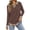 Brown, variant on Womens Tops Fake Layered Look Casual Collared Curved Hem Pullover Plaid Contrast Shirt Vintage Trendy Regular Fit Blouse