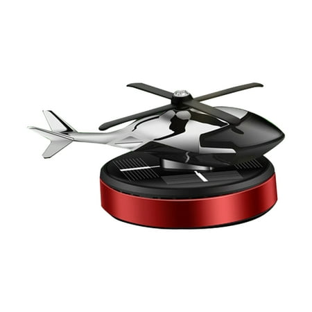 Yhmxh Car Air Freshener Solar Energy Rotating Helicopter Aroma Diffuser Long Lasting Perfume Cars Interior Decoration Car Accessories(Red)