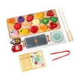 thumbnail image 3 of Cocina de madera para niños, juguete educativo de comida, juego de rol, habilidad motora fina, juego de simulación realista, juego de cocina, 3 of 8