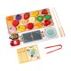 thumbnail image 3 of Cocina de madera para niños, juguete educativo de comida, juego de rol, habilidad fina, juego de simulación realista, juego de cocina, 3 of 8