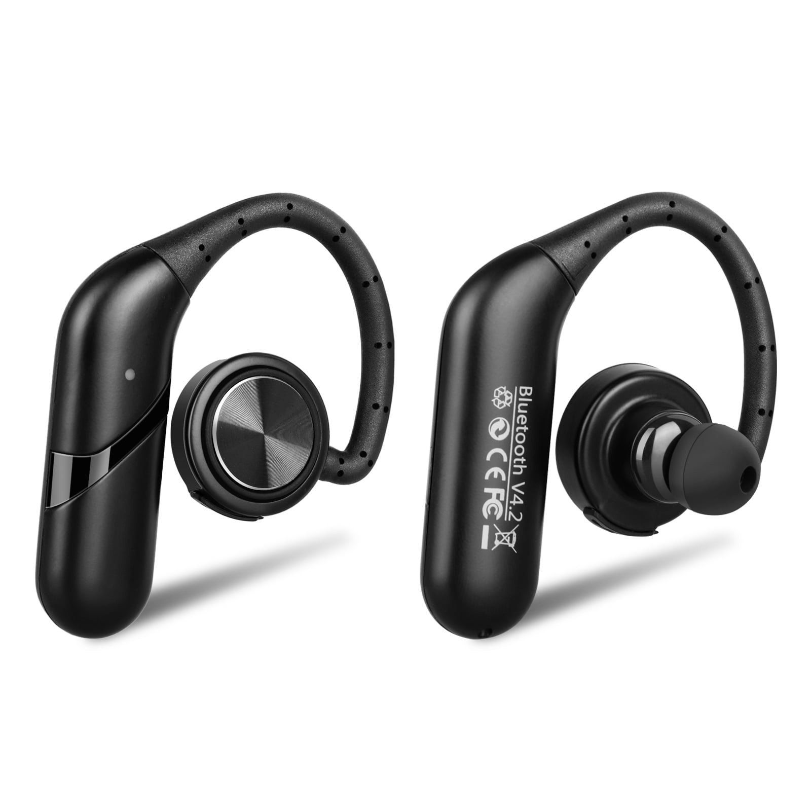 Bluetooth Wireless Headset, Waterproof Ear Hooks Earphones Noise