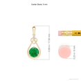 thumbnail image 3 of ANGARA Natural Emerald Knotted Heart Pendant with Diamond in 14K Yellow Gold for Women (Size-5mm) | May Birthstone, Birthday, Anniversary, Jewelry Gift for Women | Natural Emerald Necklace, 3 of 8