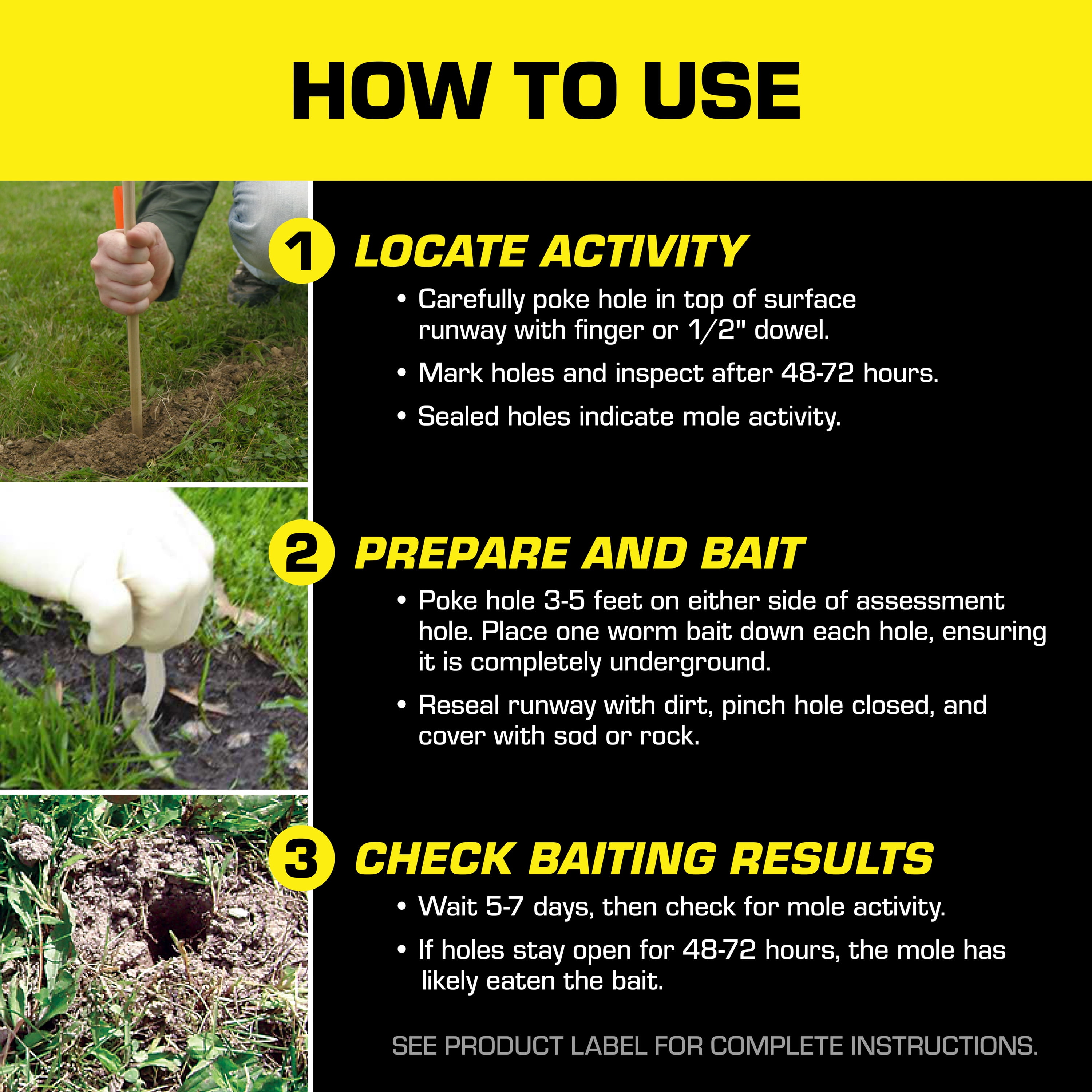 (2 pack) Tomcat Mole Killer(a), Bait Worms, Grubs for Moles, Kills in a Single Feeding, 10-Pack