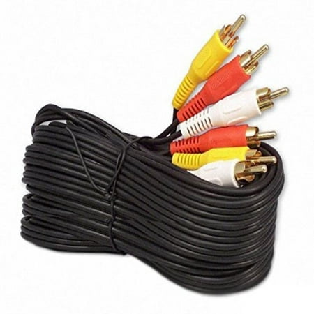 - 25Ft RCA M/Mx3 Audio/Video Cable Gold Plated - Audio Video RCA Cable 25ft