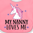 thumbnail image 4 of Inktastic My Nanny Loves Me Unicorn Girls Baby Bib, 4 of 4