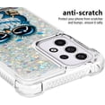 thumbnail image 3 of Case for Galaxy A26 5G,Flowing Bling Liquid Hearts Sparkle Moving Glitter Quicksand Waterfall Anti-Fall Protective Girls Women Phone Case for Samsung Galaxy A26 5G (Owl), 3 of 13