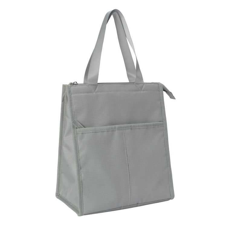 lunch box tote bag／silver × denim Mainstays Reusable Polyester Adult Lunch Bag, Grey - Walmart.com