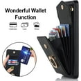 thumbnail image 3 of Phone Case for Samsung Galaxy A51 5G/A 51 5G UW Verizon Wallet Cover with Tempered Glass Screen Protector and RFID Blocking Ring Card Holder Leather Cell Accessories 51A G5 S51 Women Men Black, 3 of 11