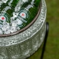 thumbnail image 6 of Silver Galvanized Metal Ice Bucket Beverage Cooler Tub with Stand, 6 of 10