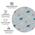 thumbnail image 3 of Rateoe Turtles And Shells Drawing Drink Coasters Set of 4 Leather Coasters Spill Protection for Table Desk,Durable and Non Slip Leather Coaster ,4 Inches Drink Mats-Round Shape, 3 of 6