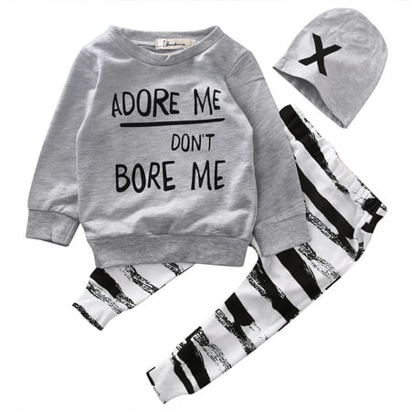 

Ma&Baby Infant Baby 3Ps Long Sleeve Winter Jumpsuit Tops Long Pant Outfits Sets 0-3 Years