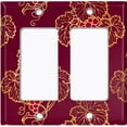 thumbnail image 6 of Metal Light Switch Plate Cover Elegant Burgundy Grape Vine Damask DAM075, 6 of 13