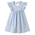 thumbnail image 4 of Tranfacy Robes pour Filles Enfants Sans Manches Couleur Unie Épaules Dénudées Col Rond Princesse Tenue de Fête pour Ados Enfants, 4 of 6