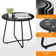 thumbnail image 6 of Tcbosik Small Side Table, 20" Weather Resistant Metal End Table for Garden, Patio, Balcony, Backyard, Black, 6 of 8