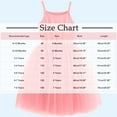 thumbnail image 3 of MKOSPLRT 9M-8Y Tutu Dresses for Toddler Girls Mesh Spaghetti Strap Midi Dress Solid Flowy Ballet Dance Dress Wedding Ball Gown, 3 of 6
