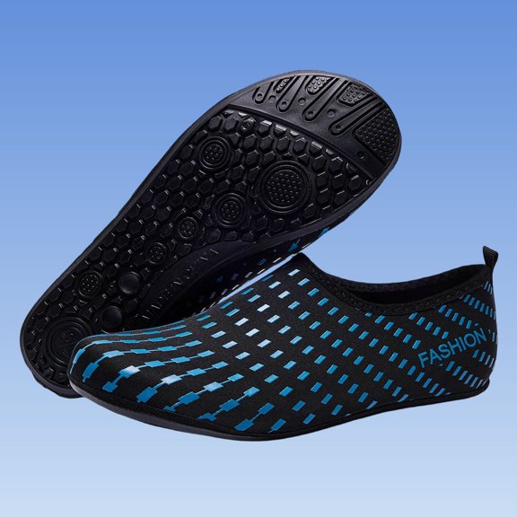 Aobny Quick-Dry Shoes for Women Water Shoes Slip On Water Shoes Flatform Swim Shoes Shoe Slip-Resistant Round Toe Flat Heel Blue Comfortable Shoes for Women,Size 36