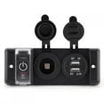 thumbnail image 2 of Lighter Socket  Dual Usb Power Socket  Boat Dual Usb Socket 12V Waterproof  Lighter Dual USB Power Socket Switch Panel For Car RV Marine Boat, 2 of 8