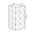 thumbnail image 4 of 23.62"Height Three-dimensional Embossed Pattern Design Retro Side Table Retro Furniture Black, 4 of 14