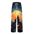 thumbnail image 5 of GrmtClth Halloween Pajamas Pants for Men Breathable Elastic Waist Pants Witch Pumpkin Ghost Face Print Loose Fit Costume for 2026 Halloween with Pocket Black M, 5 of 6