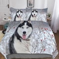 thumbnail image 1 of Husky Sets Duvet Cover Pillowcases 3D Microfiber Dog Bedding Set Bed Linen with Zipper Closure 3 Pcs, 1 of 5
