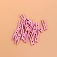 thumbnail image 1 of Minkissy 200pcs Photo Hanging Clips for Organizing Pictures Wood Material in Pink, 1 of 5