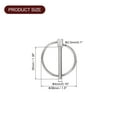 thumbnail image 2 of Uxcell 4 paquetes de 1/8" x 1-3/8" Pasador de Seguridad con Anillo, Pasador de Seguridad Redondo de Acero Inoxidable, Plata, 2 of 7