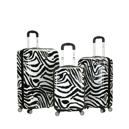 Rockland Luggage Safari 3-Piece Hardside Upright Luggage Set (Best Luggage For Safari Travel)