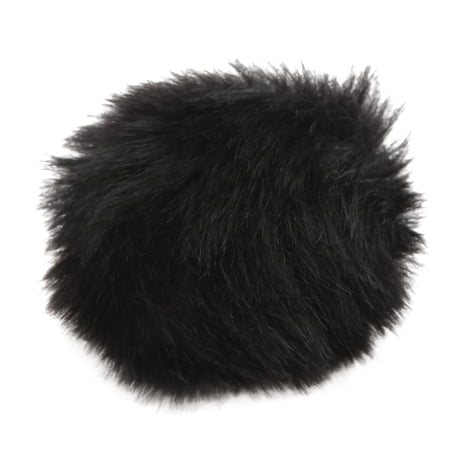 Artificial Fur Lavalier Mic Windscreen Microphone Wind Muff Clip On Furry Mic MuffBlack