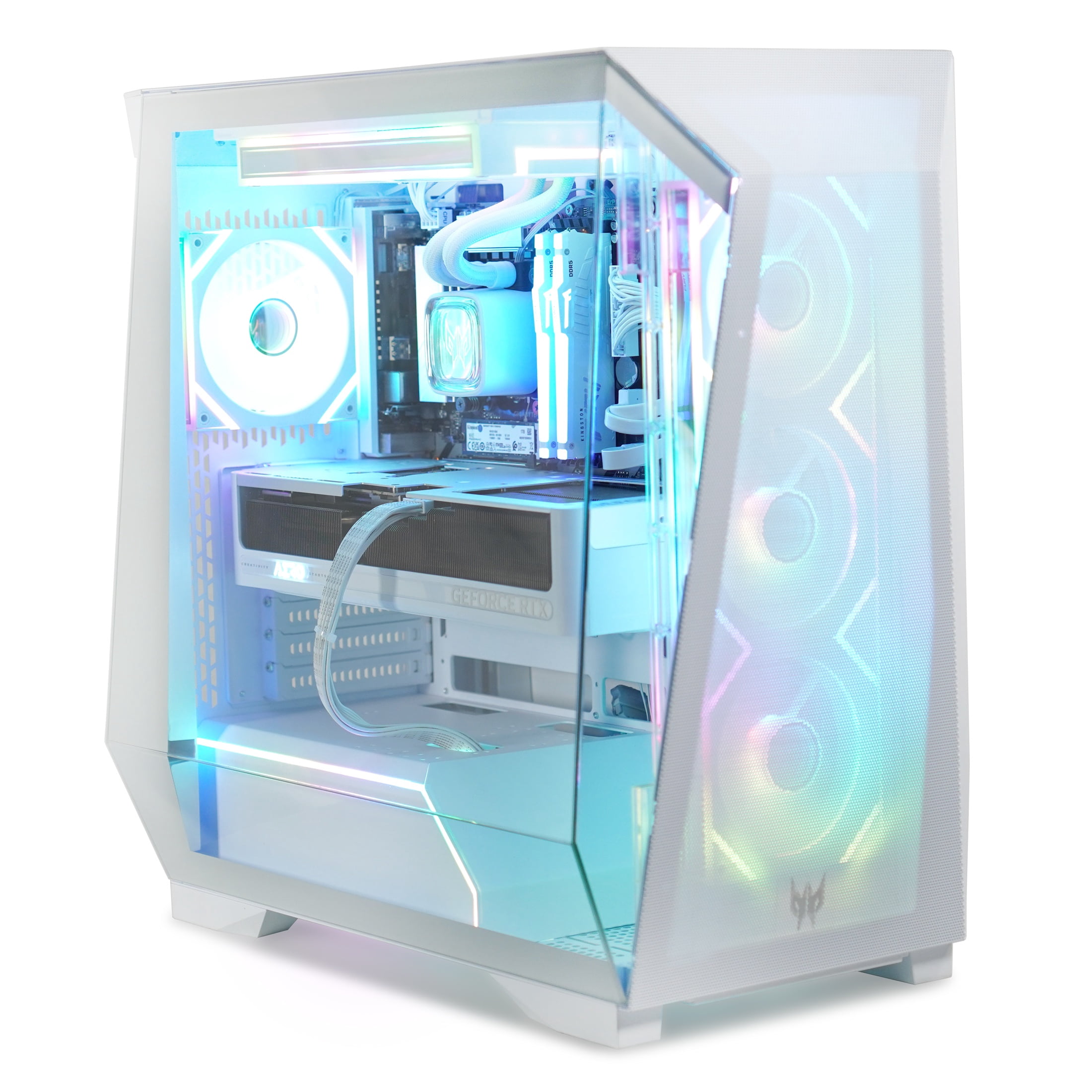 Acer Predator Orion 6000 Gaming Desktop, Intel Core Ultra 7 265KF, NVIDIA GeForce RTX 5070 Ti, 32GB DDR5, 1TB PCIe 4.0 SSD, PO6-605-UR15W, White (Software Offer with Purchase)