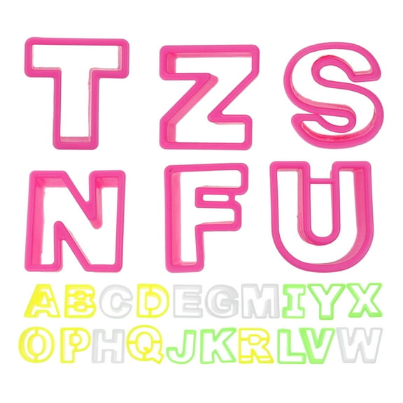 Uonlytech 26PCS Fondant Alphabet Cutter Set for Decorating Cookies at Home