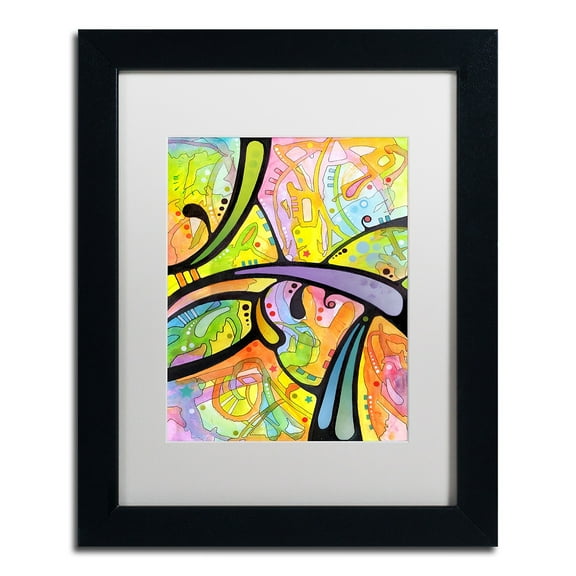 Trademark Fine Art "Abstract" Canvas Art by Dean Russo, White Matte, Black Frame