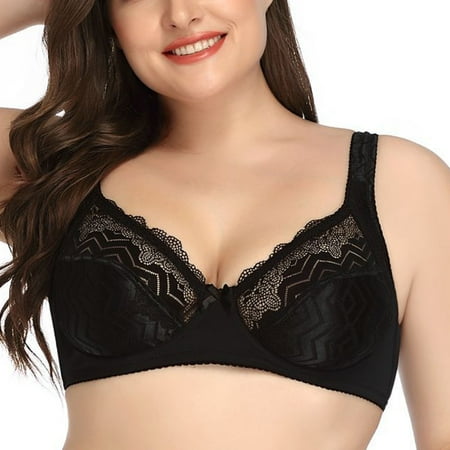 Blczomt Black Womens Bras on Clearance Under 10.00 Balconette Sexy Lace Underwire Bra