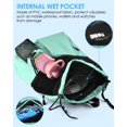 thumbnail image 2 of Mochila de natación BROTOU 47x40 cm con cordón de malla con bolsillo húmedo, 2 of 7