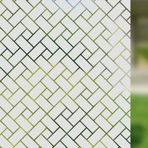 HIDBEA 17.5 in x 78.7 in Herringbone Frosted Privacy Window Film